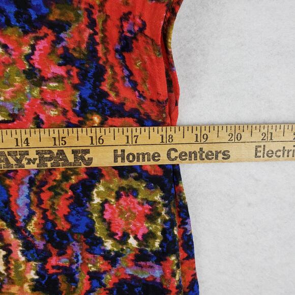 Anthropologie Maeve Size M Colorful Medallion Shift Mini Dress Orange Indie Boho - Picture 2 of 8
